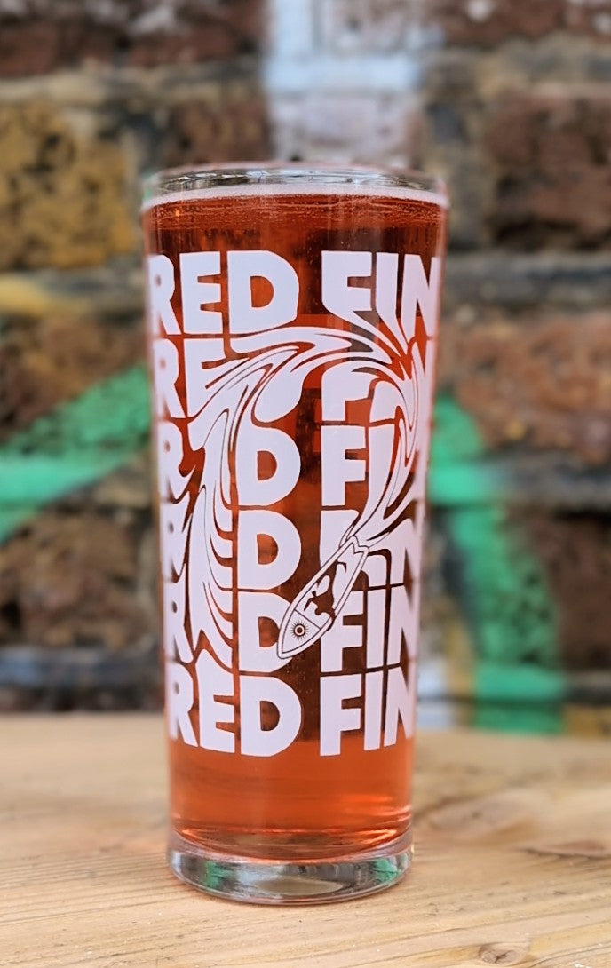 Red Fin Pint Glasses - Second Edition Exclusive Design