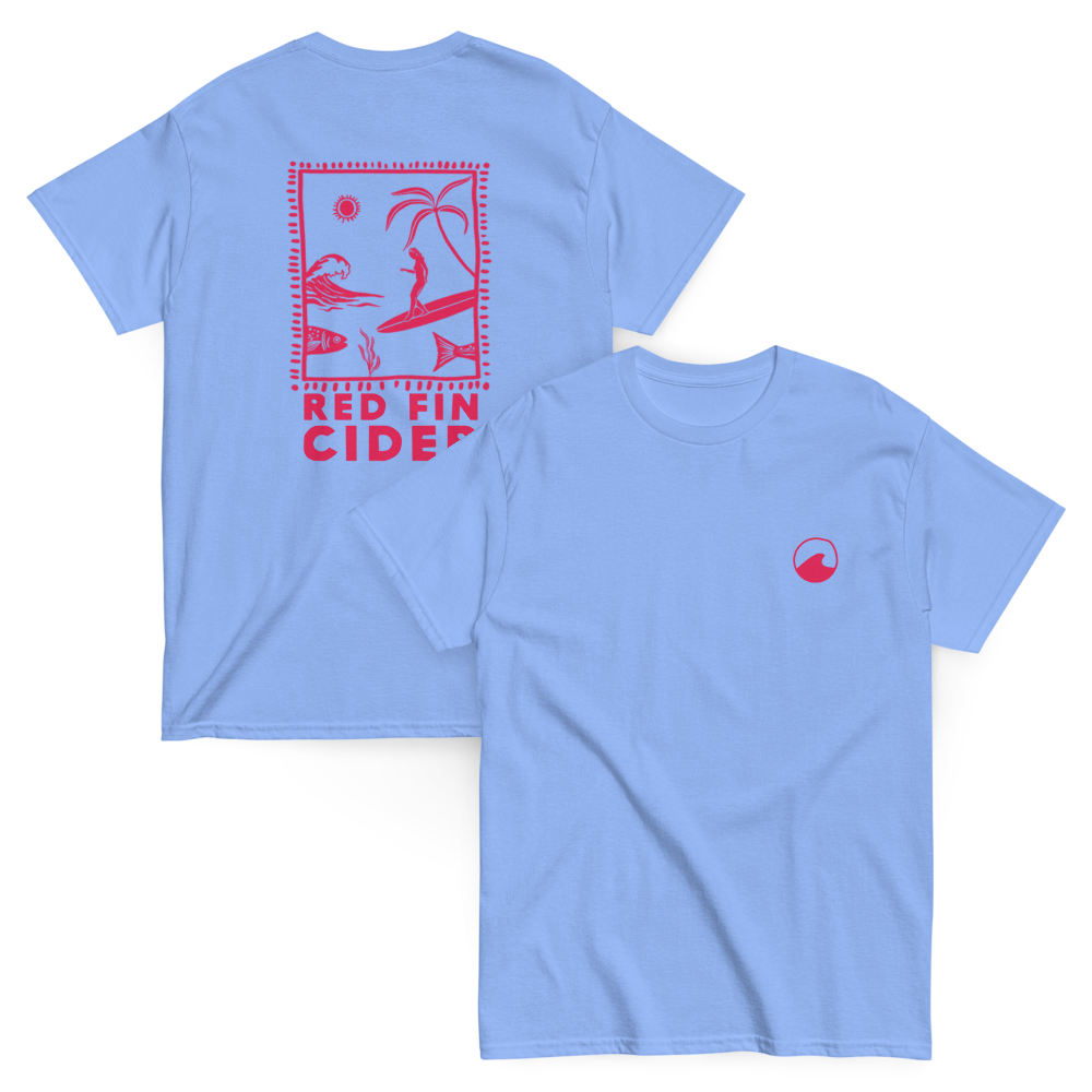 Red Fin Edition #2 T-shirts - Light Blue - Size Large