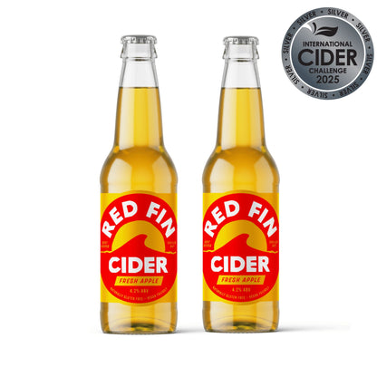 Red Fin Fresh Apple craft cider — case of 12 x 330ml bottles, 4.2% ABV, Silver Award winner