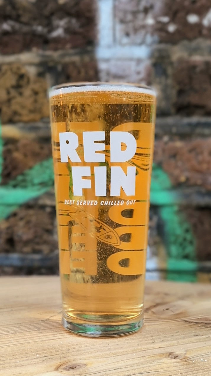 Red Fin Pint Glasses - Second Edition Exclusive Design