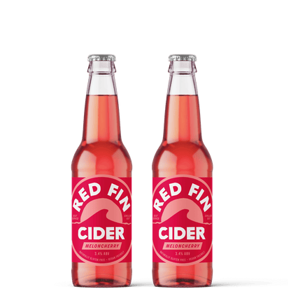 Red Fin Meloncherry craft cider - 2 bottles from a case of 12 x 330ml, watermelon and black cherry flavour