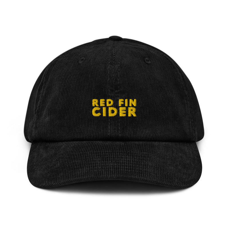 Red Fin Corduroy Cap with Yellow Logo