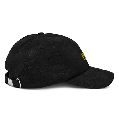 Red Fin Corduroy Cap with Yellow Logo